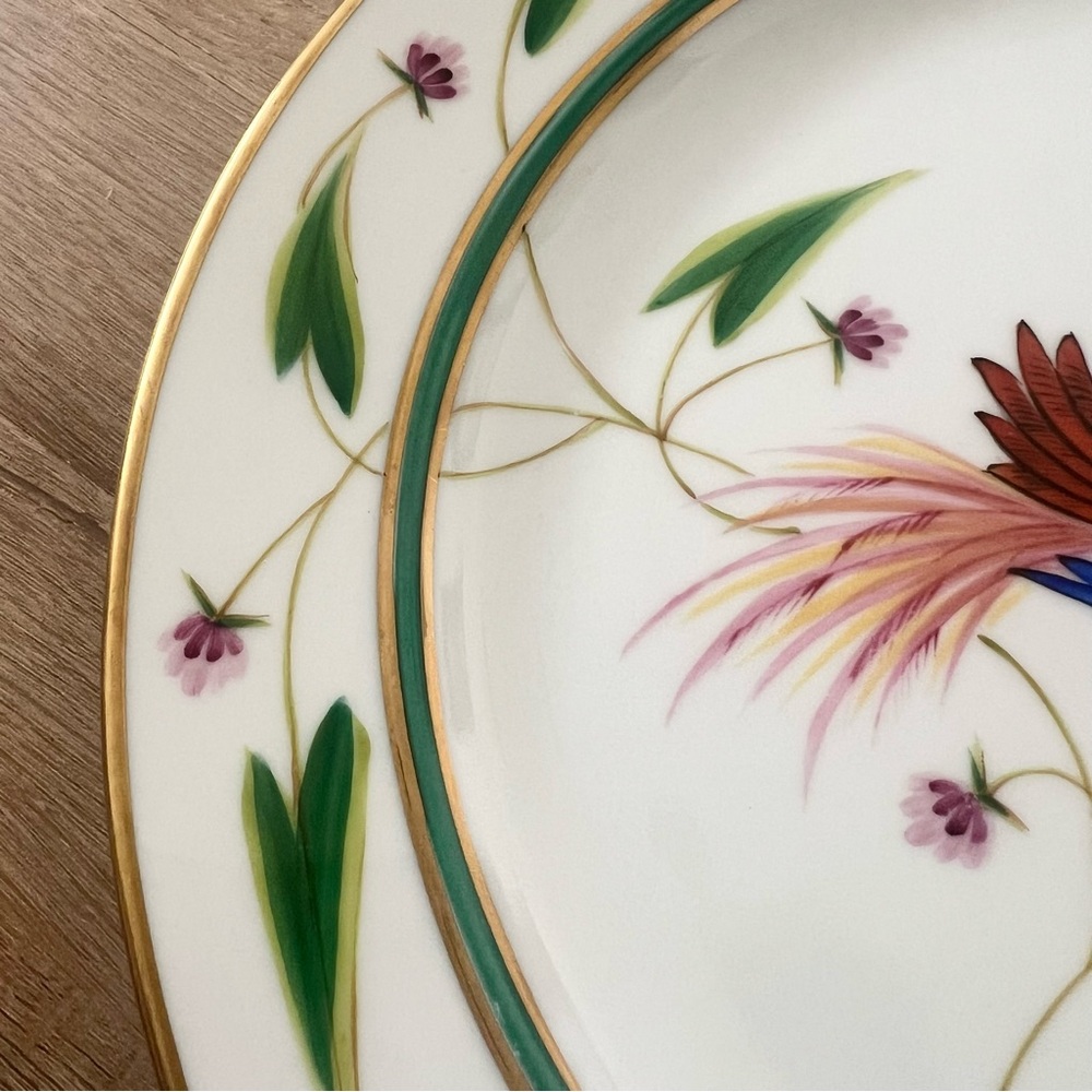 RARE 2 X Royal Danube Dinner Plates Hand Painted Bird By Seres Erzsebet 9 3/4” - Picture 3 of 6